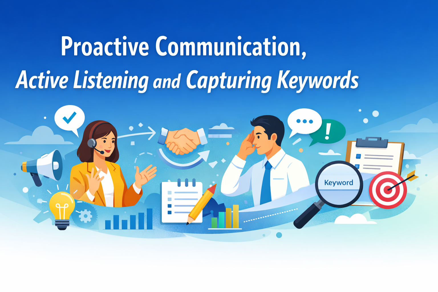 การสื่อสารและฟังเชิงรุก และการจับประเด็นสำคัญ